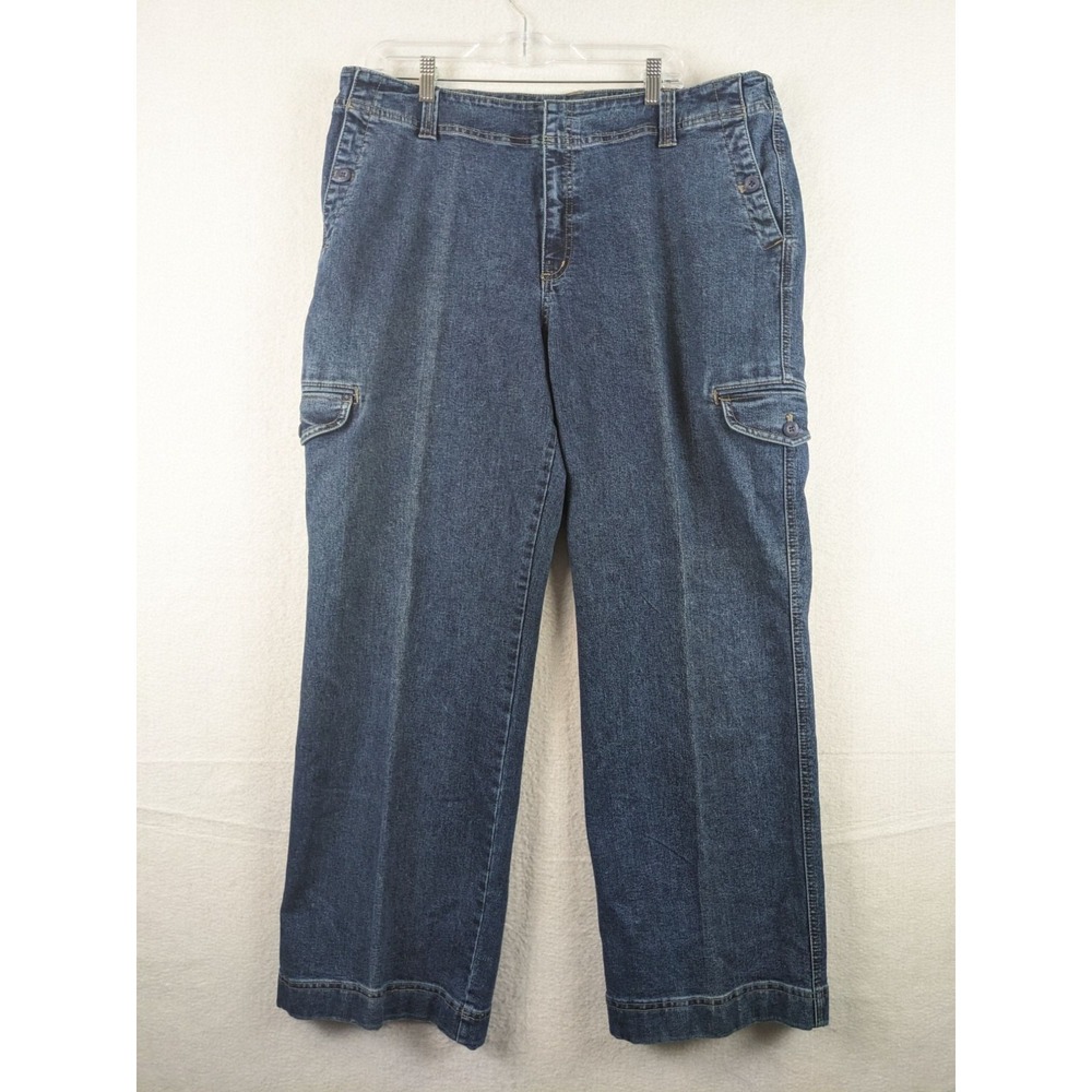 Duck Head Womens Jeans Side Pockets Size 18 Cotton Blend Blue